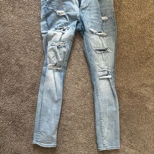 Jordan Craig Light Blue Distressed Skinny Jeans
